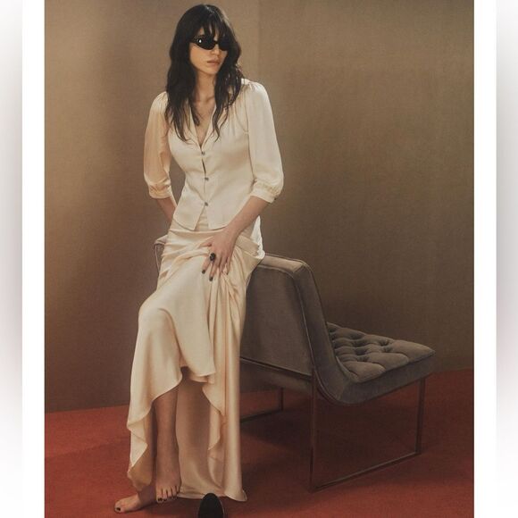 Zara Kate Moss Long Pleated skirt